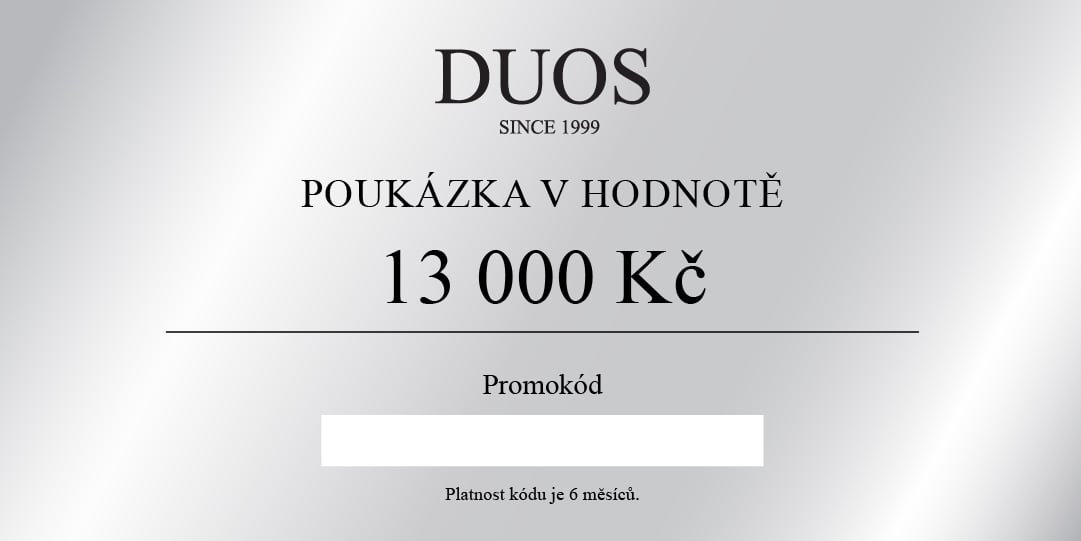 Digitální dárková poukázka 13 000 Kč