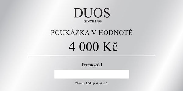 Digitální dárkový poukaz 4 000 Kč
