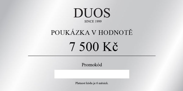 Digitální dárkový poukaz 7 500 Kč