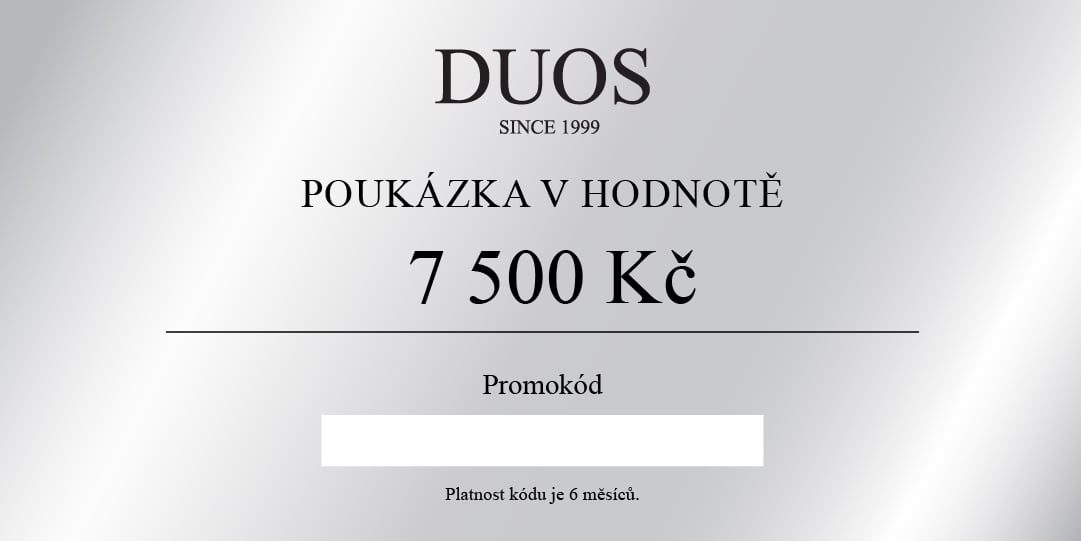 Digitální dárková poukázka 7500 Kč