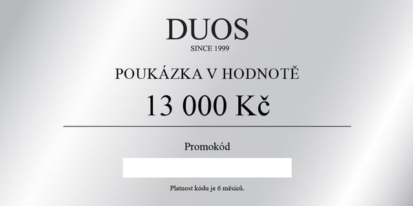 Digitální dárkový poukaz 13 000 Kč